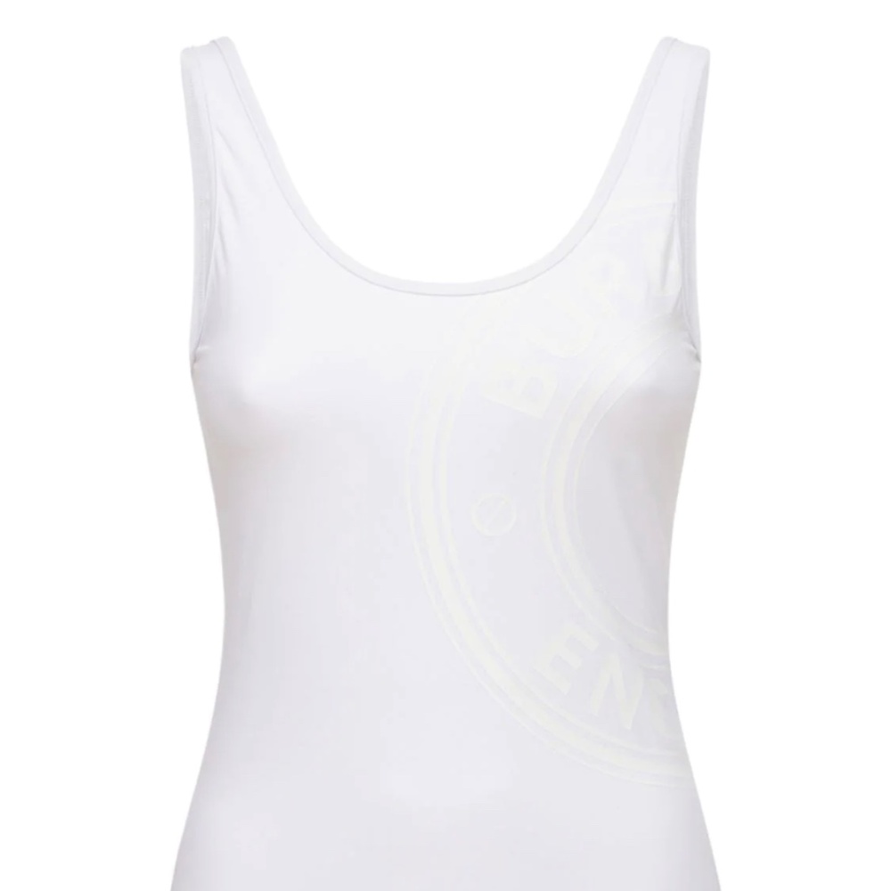 White Burberry Logo One Piece